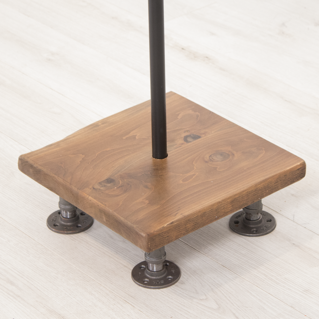 Industrial Pipe and Wood Clothes Rack 2-Way, Garment Rack, Clothing Rack, Closet Organizer, Clothing Storage and Display, Wood Shelving