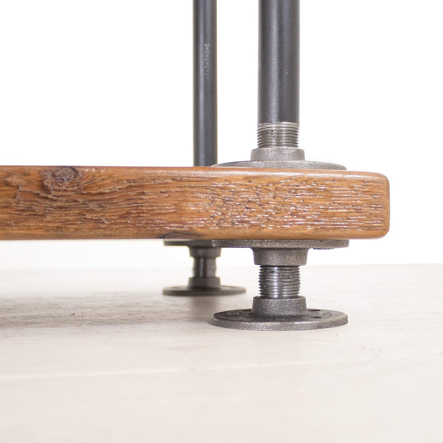 Industrial Pipe Clothing Rack with Wood Shelving