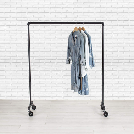 Industrial Pipe Rolling Clothing Garment Rack